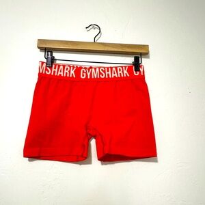 Gymshark orange biker shorts cotton blend with waistband size medium